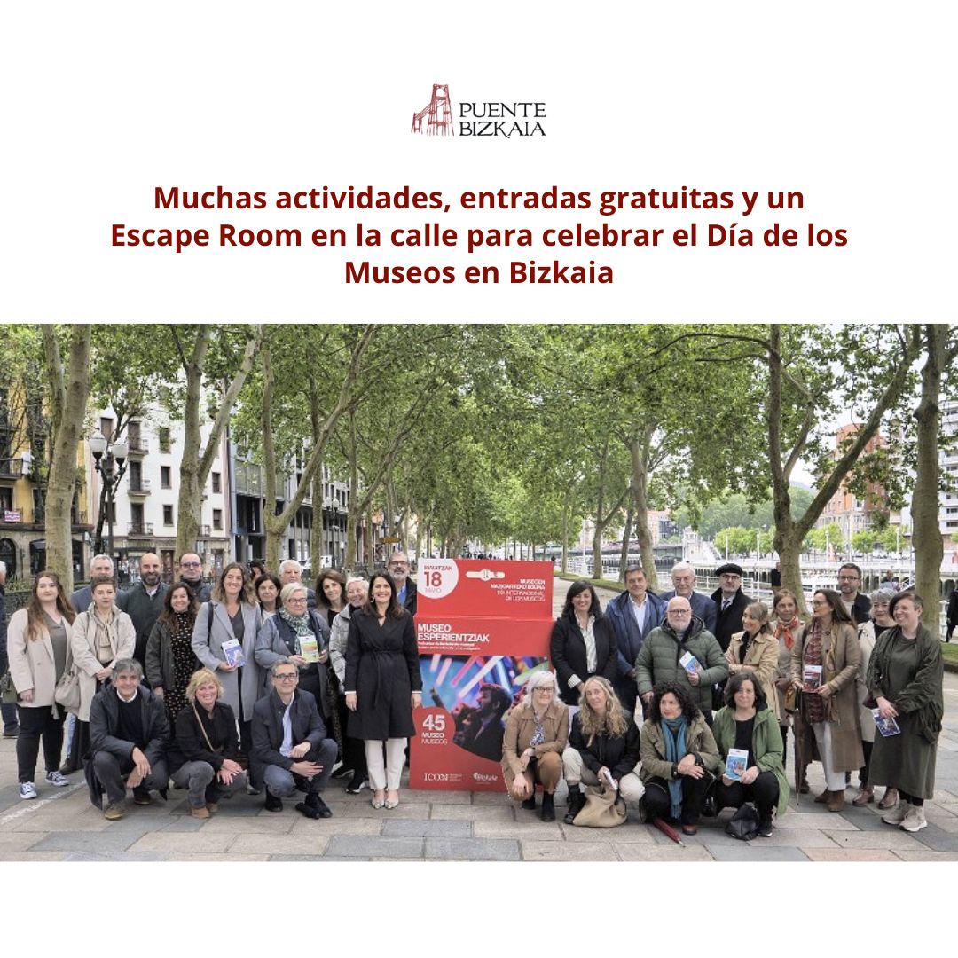 La celebración anual del Día Internacional de los Museos (DIM) tiene por objetivo concienciar sobre el hecho de que los museos son un importante medio para el intercambio cultural, el enriquecimiento de las culturas, así como para el desarrollo de la comprensión mutua, de la colaboración y de la paz entre los pueblos. Organizados cada 18 de mayo desde hace más de 40 años. Por este motivo, el Puente Bizkaia ofrecerá un 20% de DTO. en la entrada de su pasarela el próximo 18 de mayo. ¡Te esperamos! @museoeneguna #MuseoenEguna2024 #hezkuntzaetaikerketarakomuseoak #museosporlaeducacionylainvestigación #MuseoenNazioartekoEguna #DíaDeLosMuseos2024 #DIM2024 # #Bizkaia #OndareaBizkaia #BizkaiaKultura @Icomofficiel