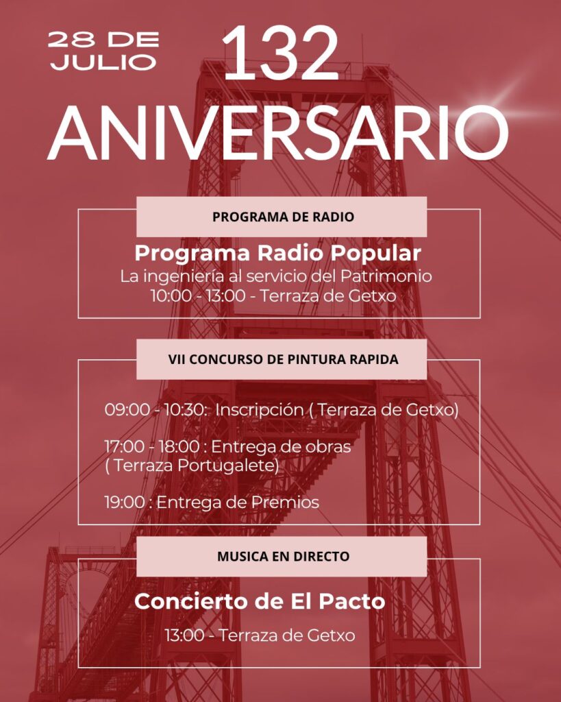 programacion 132 aniversario puente bizkaia