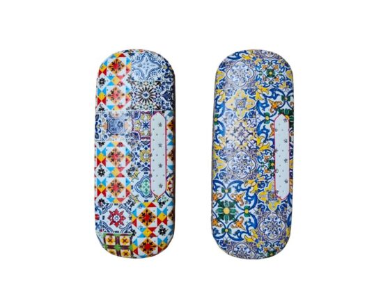 funda gafas con brillos