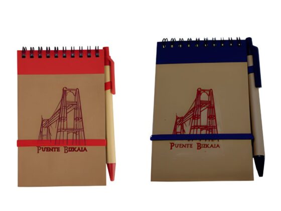 libreta con boli puente bizkaia
