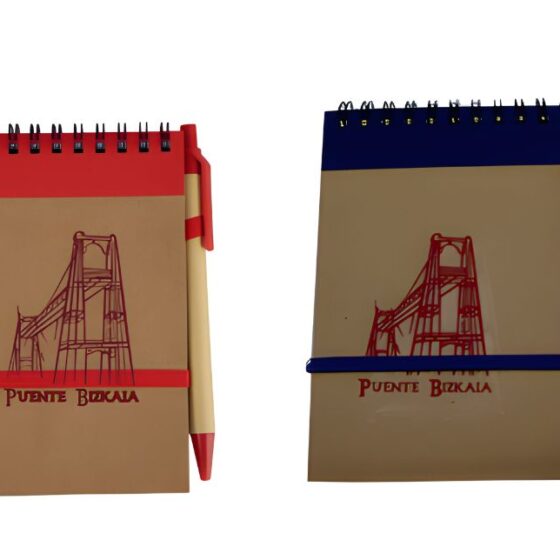 libreta con boli puente bizkaia