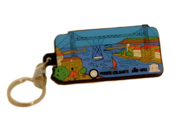 llavero puente bizkaia goma
