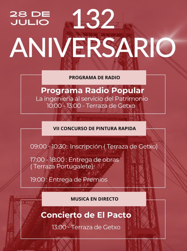 programacion 132 aniversario puente bizkaia